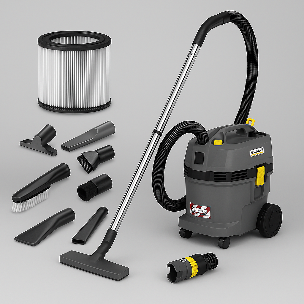 Aspirateur de chantier eau et poussières Kärcher NT 22/1 Ap Te L Adv – 22 L, 1350 W, 24,9 kPa