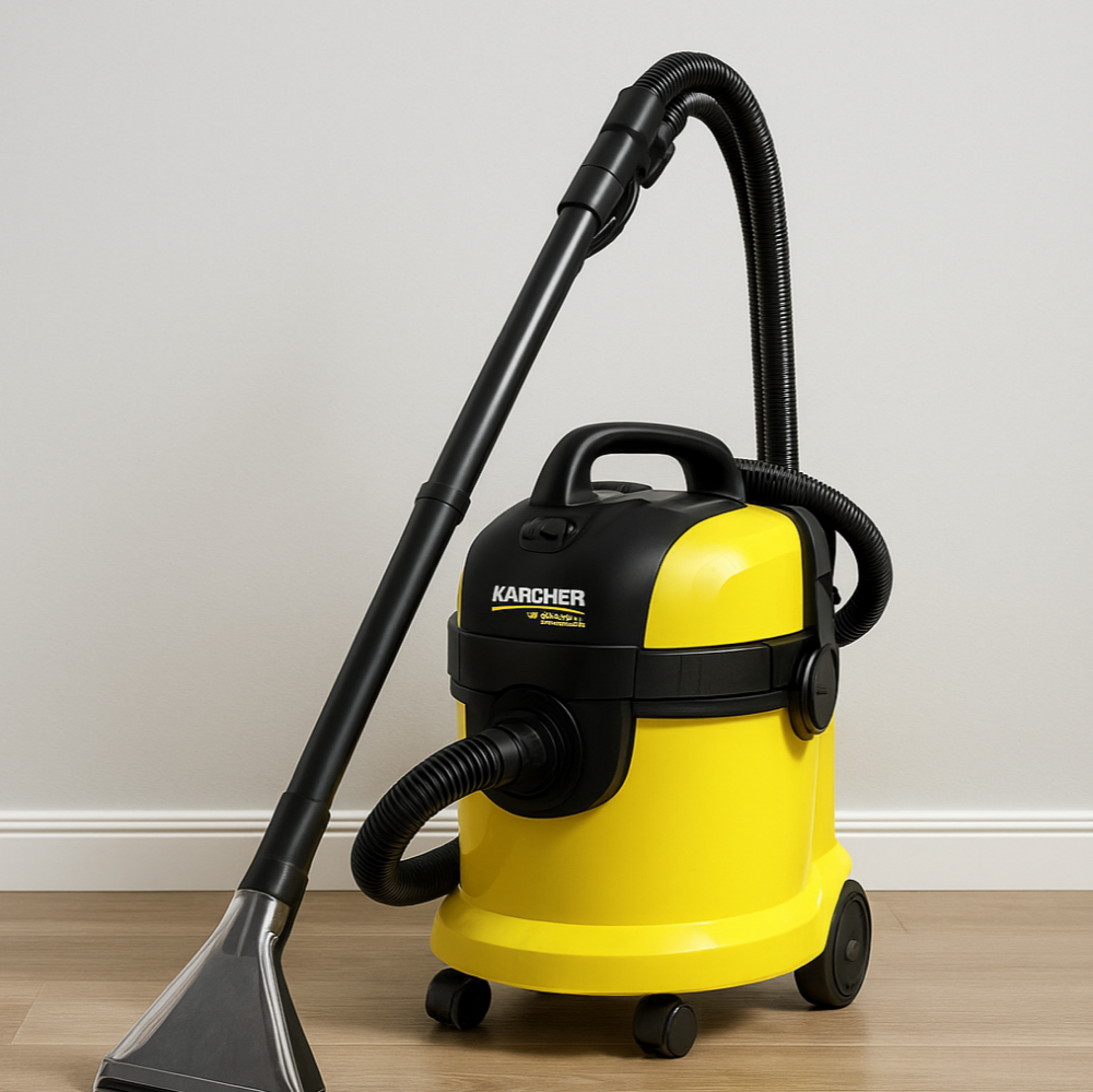 Shampouineuse Kärcher SE 4001 Plus pour nettoyage tapis, moquettes et canapés.