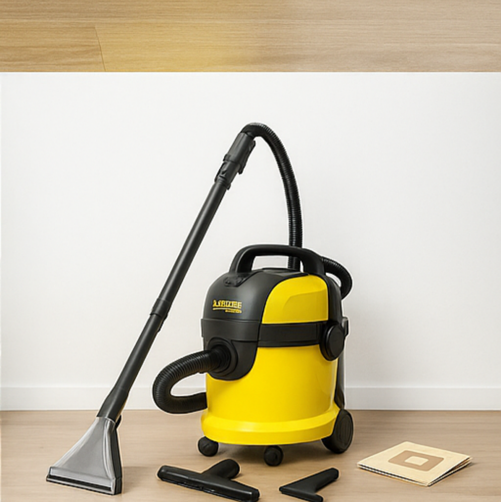 Shampouineuse Kärcher SE 4001 Plus avec ses accessoires pour nettoyage complet.